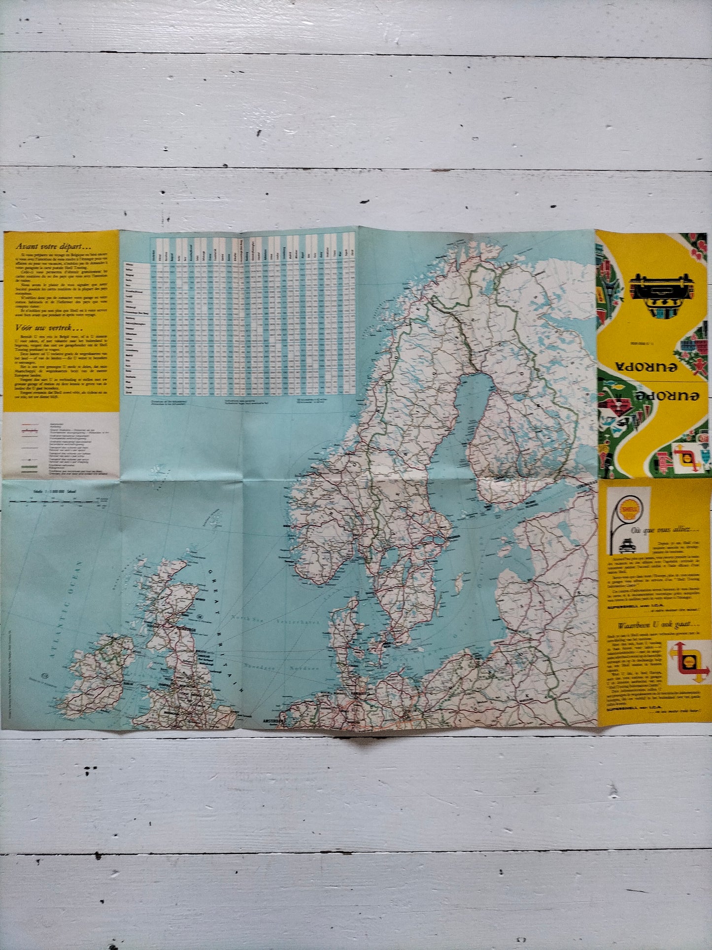 Ancienne carte routière années 60 au choix