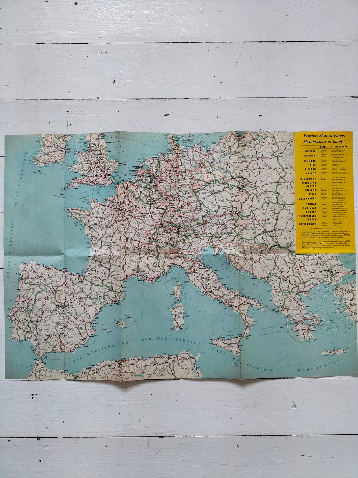 Ancienne carte routière années 60 au choix