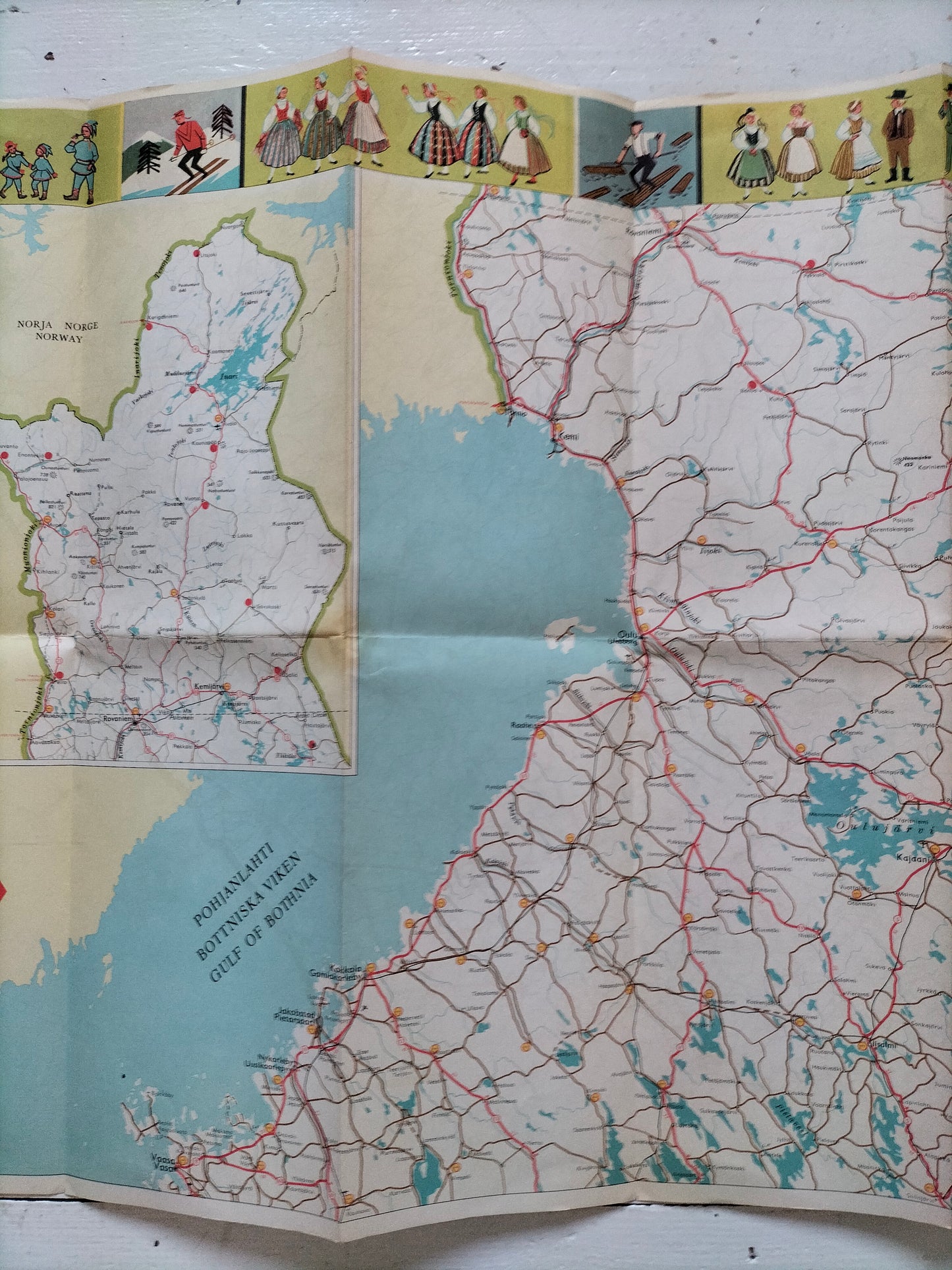 Ancienne carte routière années 60 au choix