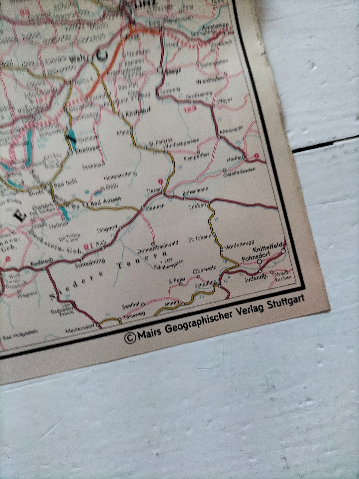 Ancienne carte routière années 60 au choix