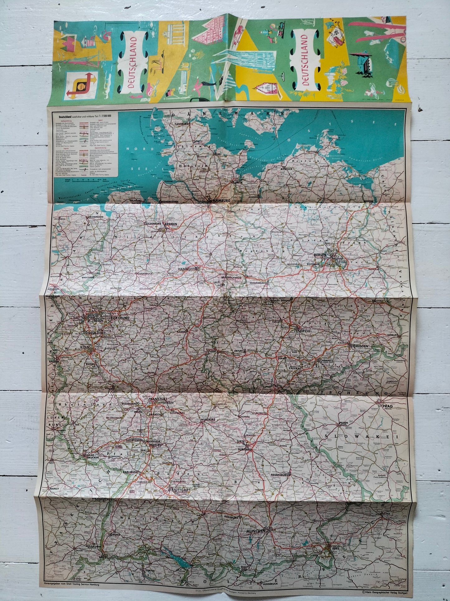 Ancienne carte routière années 60 au choix