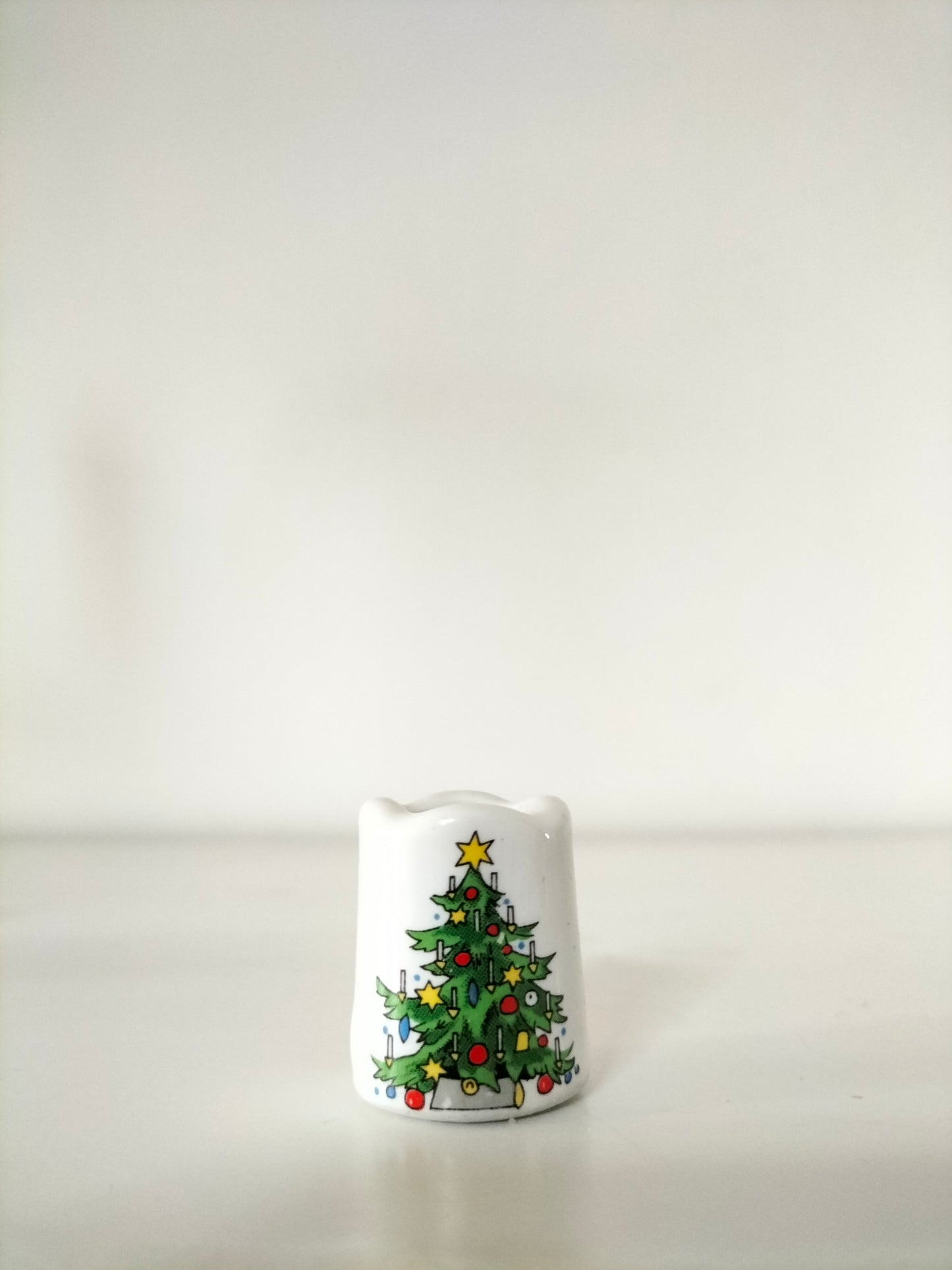 Mini-bougeoir de Noël en porcelaine (à l'unité)