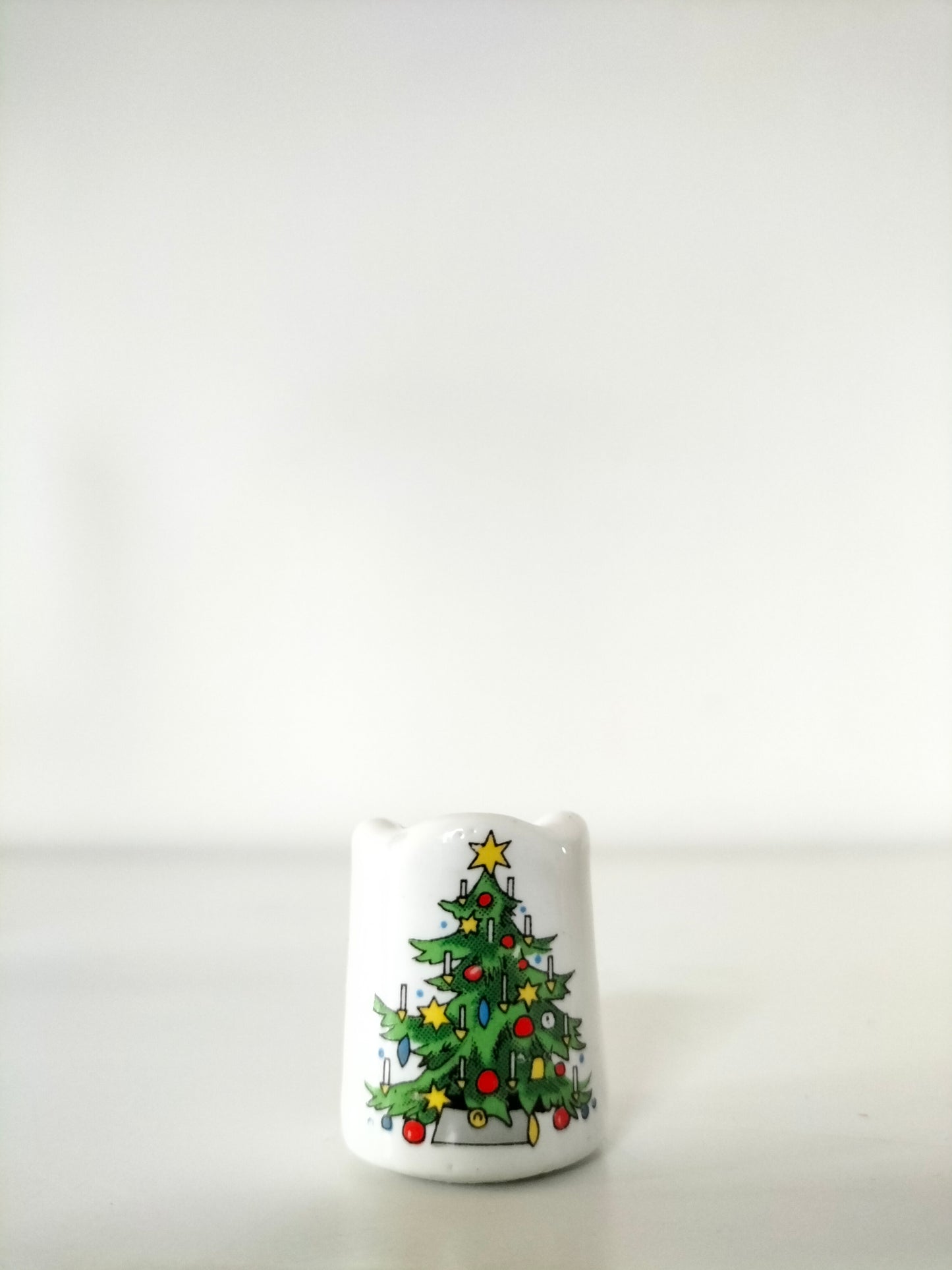 Mini-bougeoir de Noël en porcelaine (à l'unité)