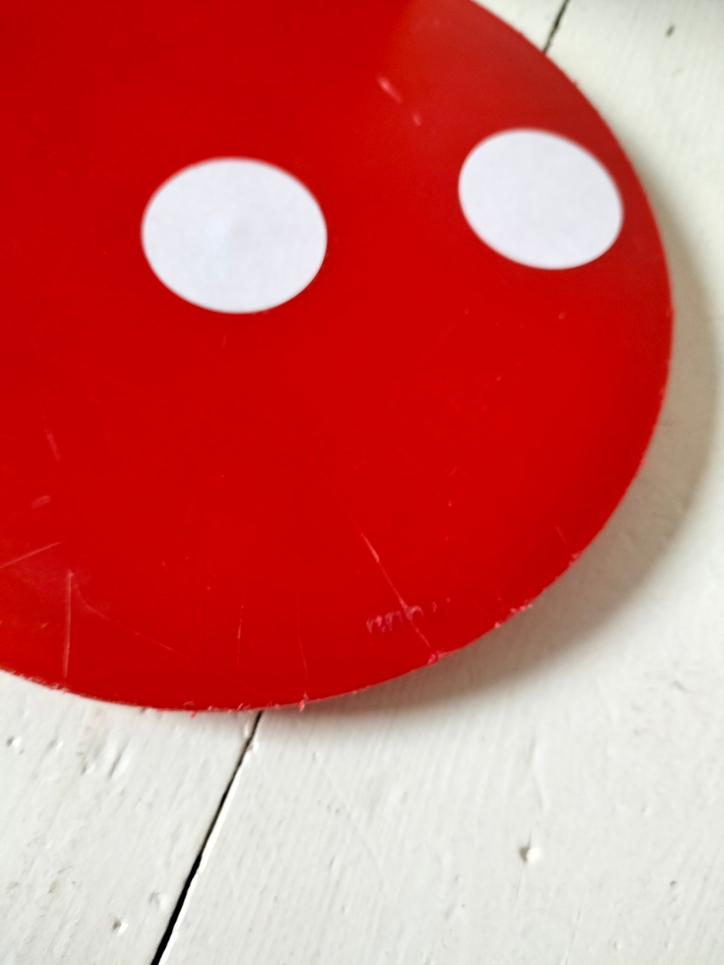 Grosse boîte cube dé publicitaire/ ancien baril de lessive ROUGE