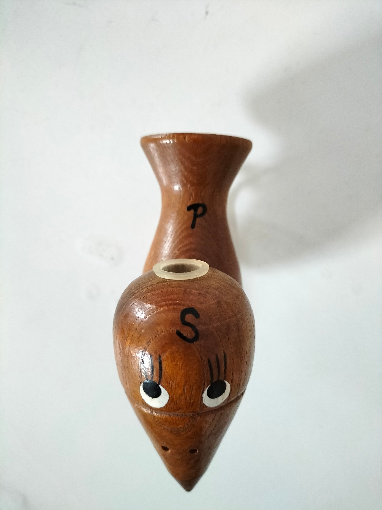 Duo salière et poivrière oiseau en bois