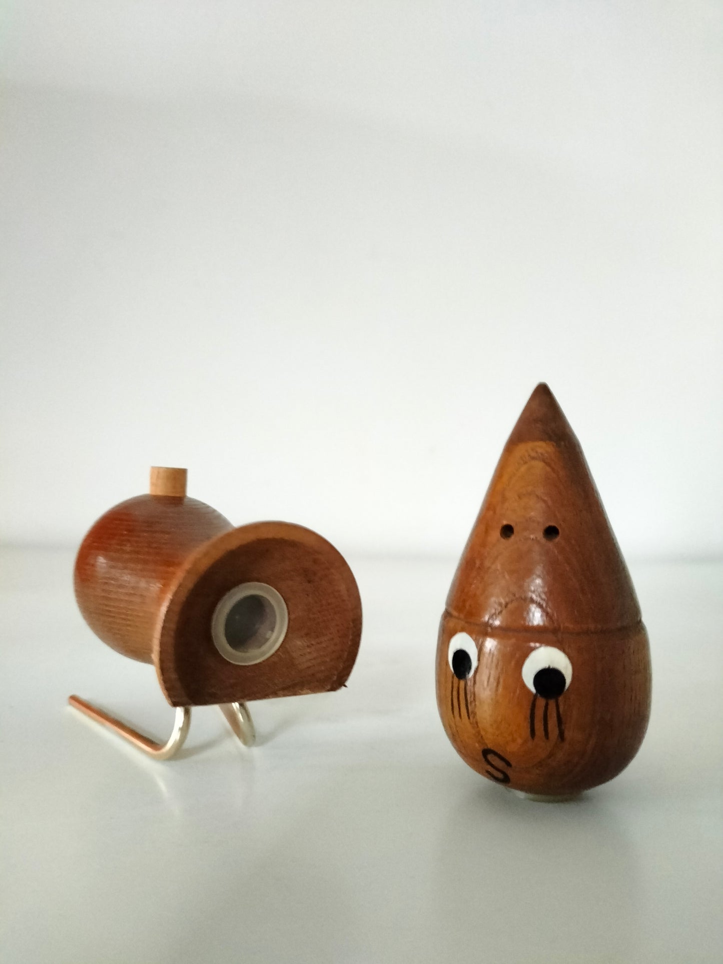 Duo salière et poivrière oiseau en bois