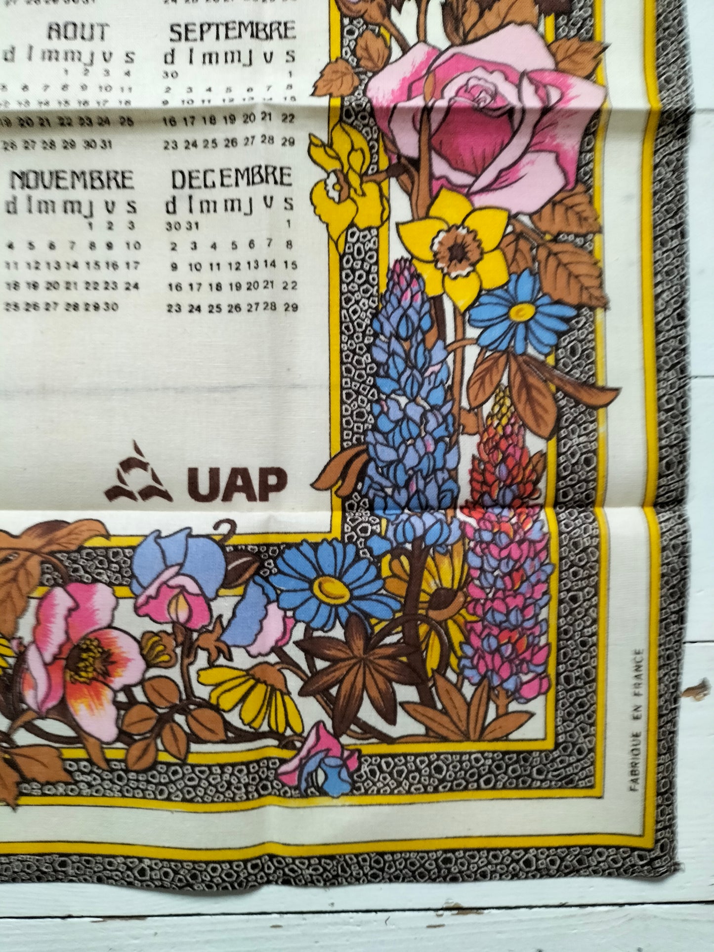 Torchon calendrier 1984
