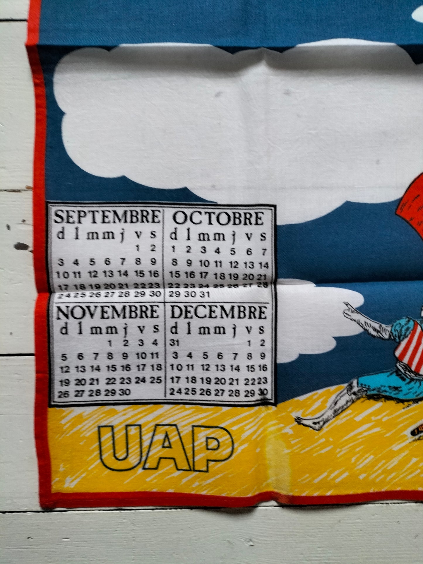 Torchon calendrier 1989