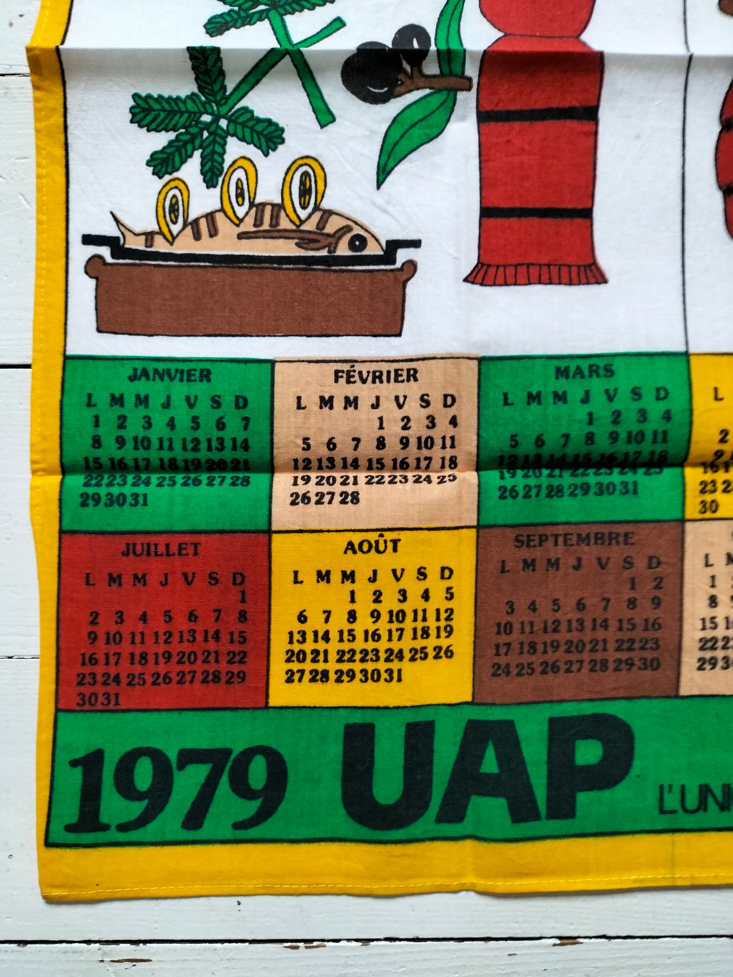 Torchon calendrier 1979