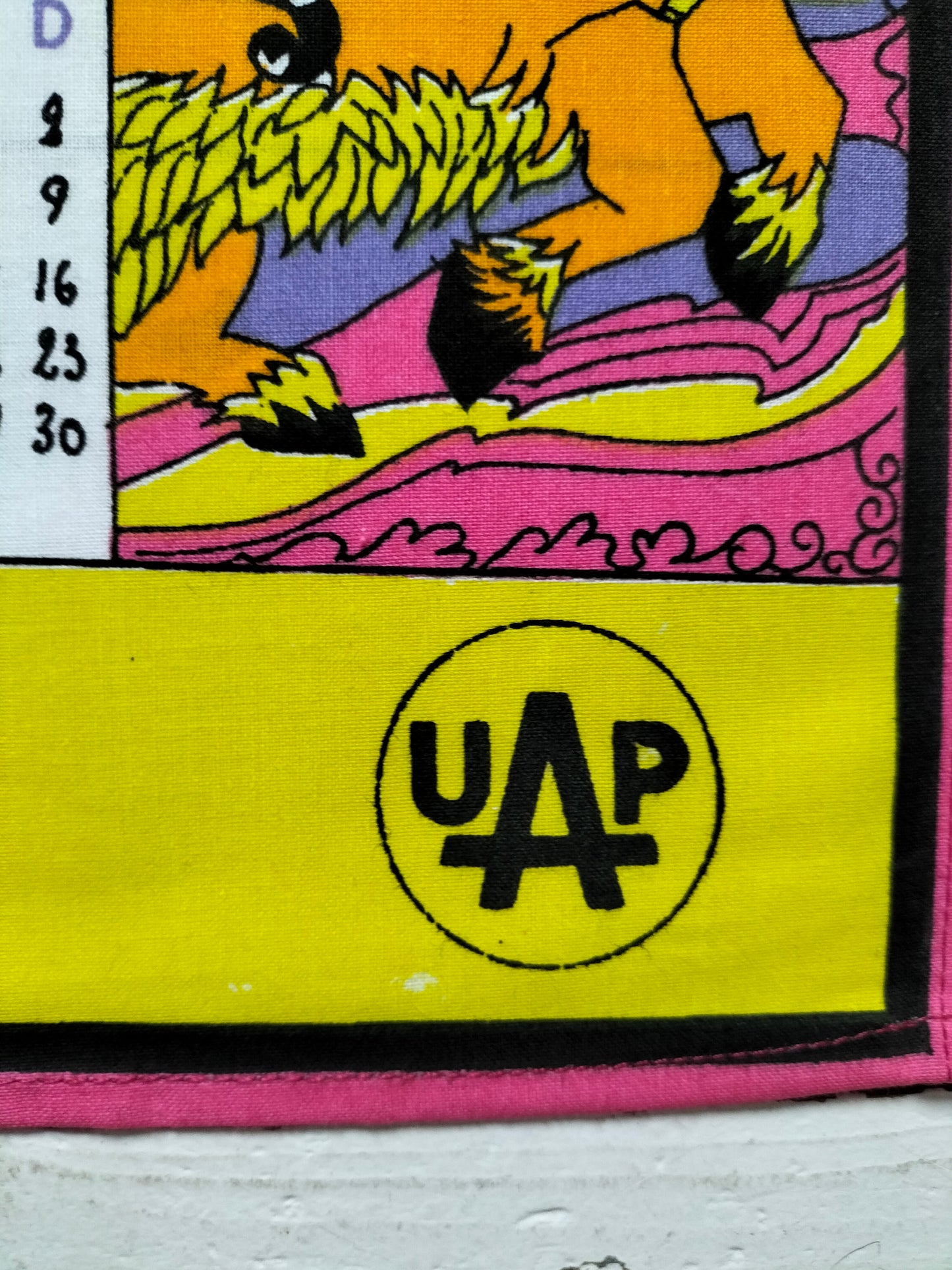 Torchon calendrier 1973