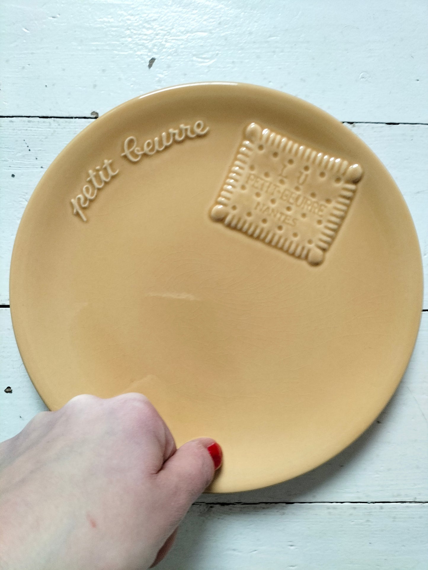 Ensemble de 4 assiettes à dessert Lu Petit-Beurre Nantes réservées Laurence