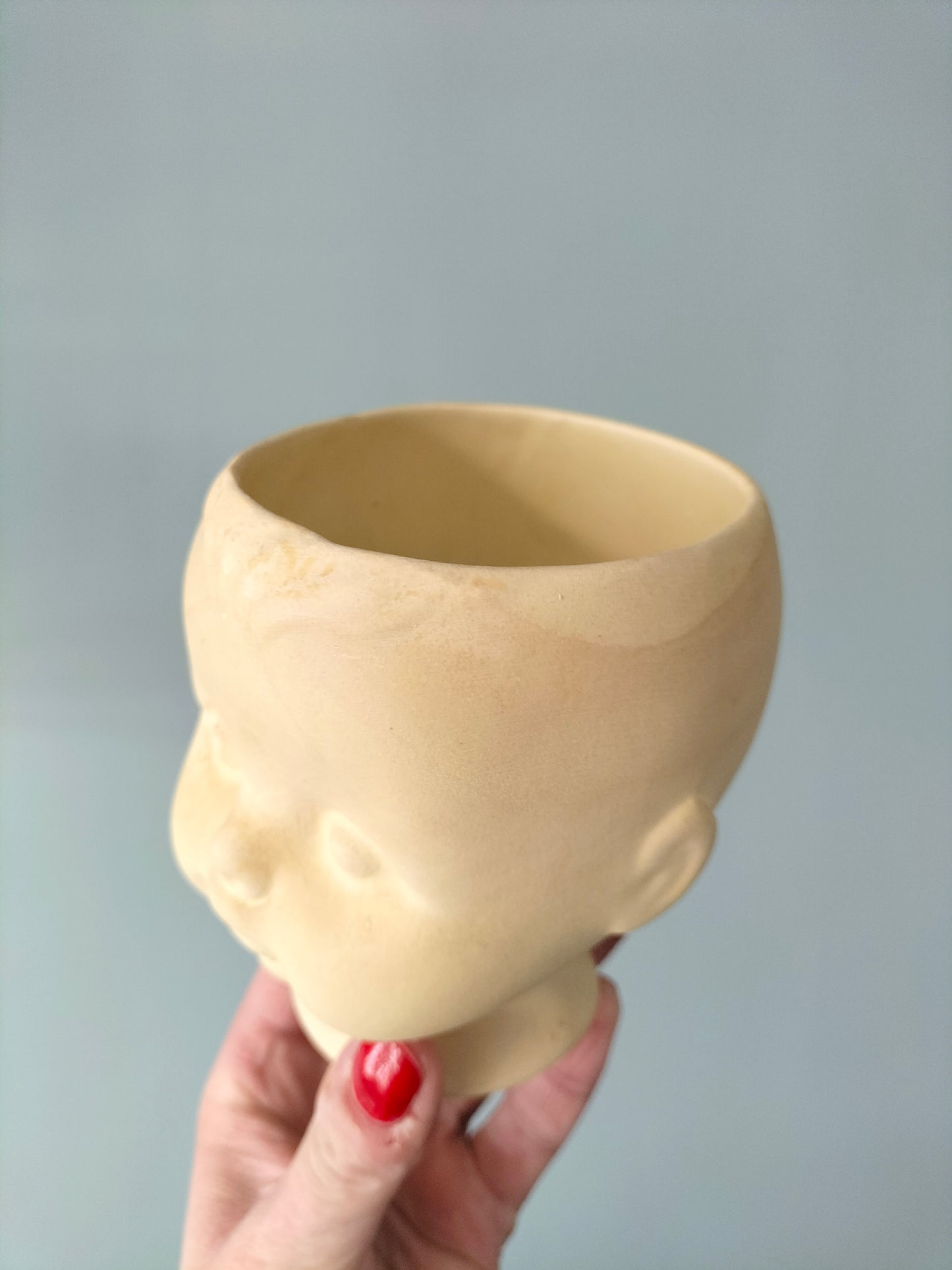 Petit cache-pot tête de bébé