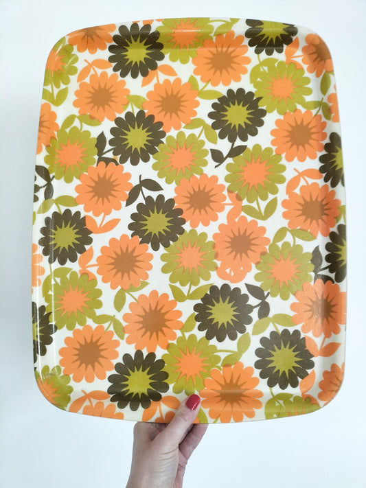 Plateau en fibre de verre vintage