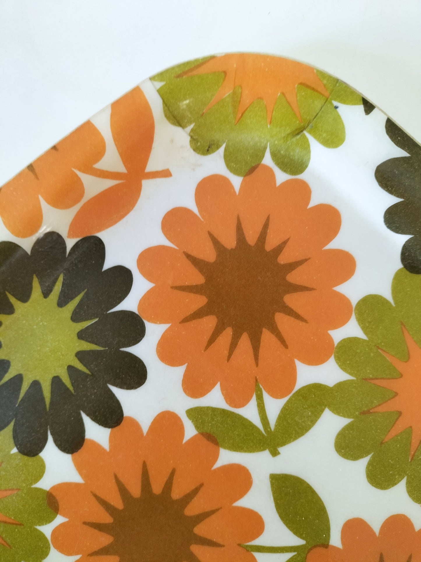 Plateau en fibre de verre vintage