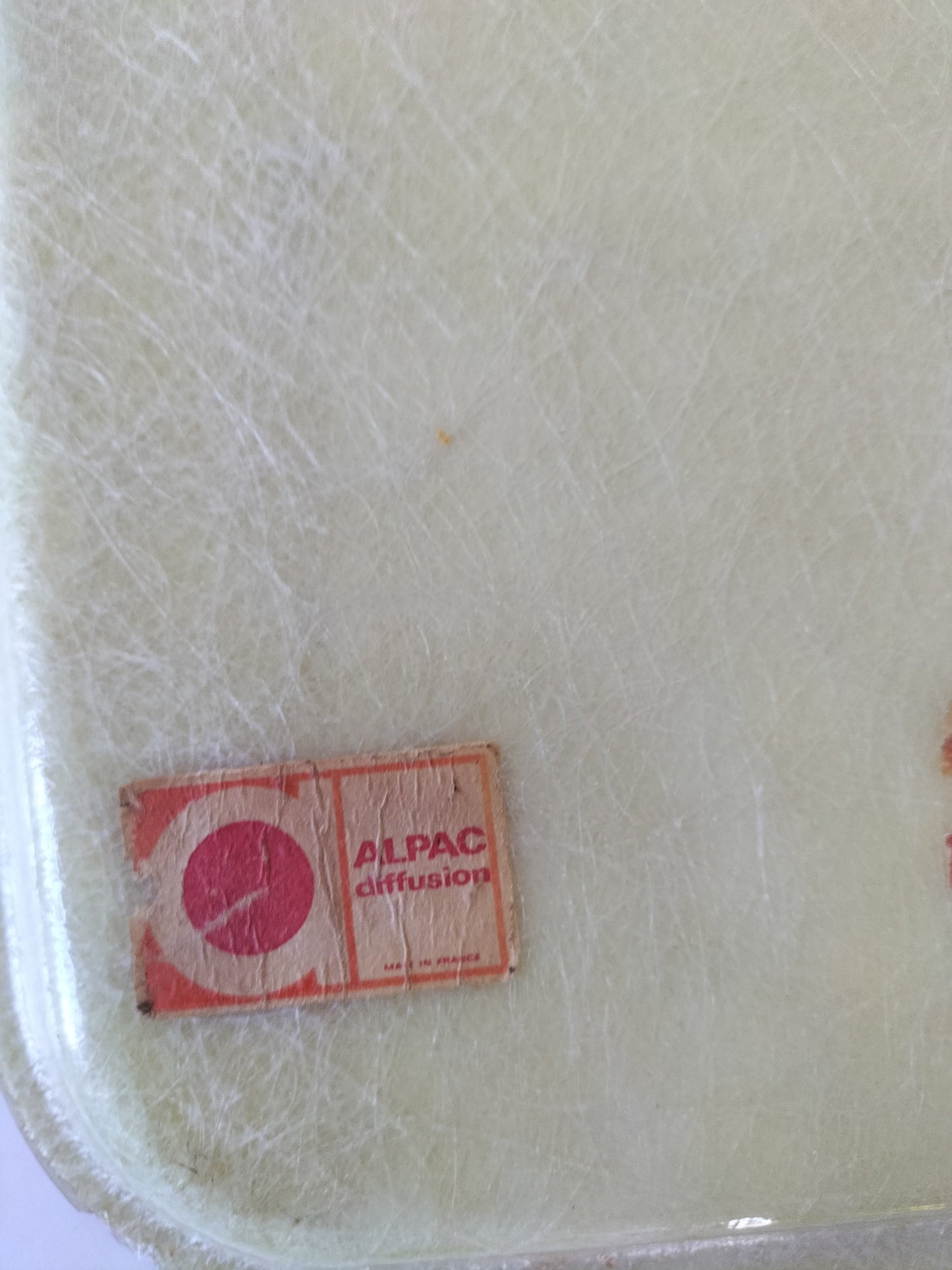 Plateau en fibre de verre vintage