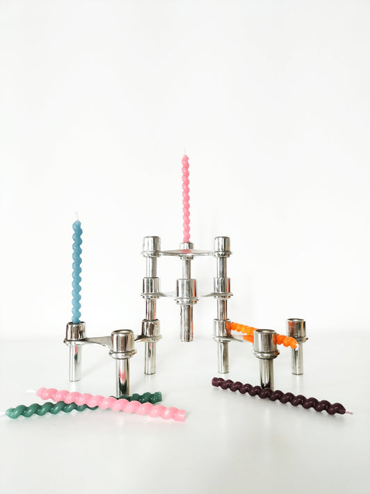 Ensemble de 4 bougeoirs en plastique Seca