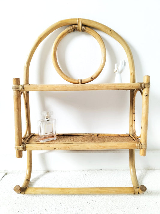 Étagère murale en rotin