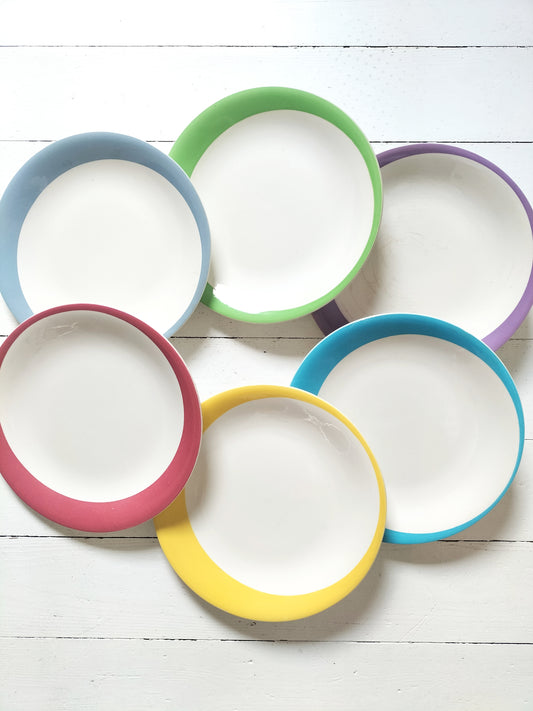 Set de 6 assiettes plates Boch Atomic