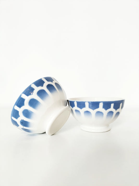 Duo de mini bols à facettes Digoin Sarreguemines