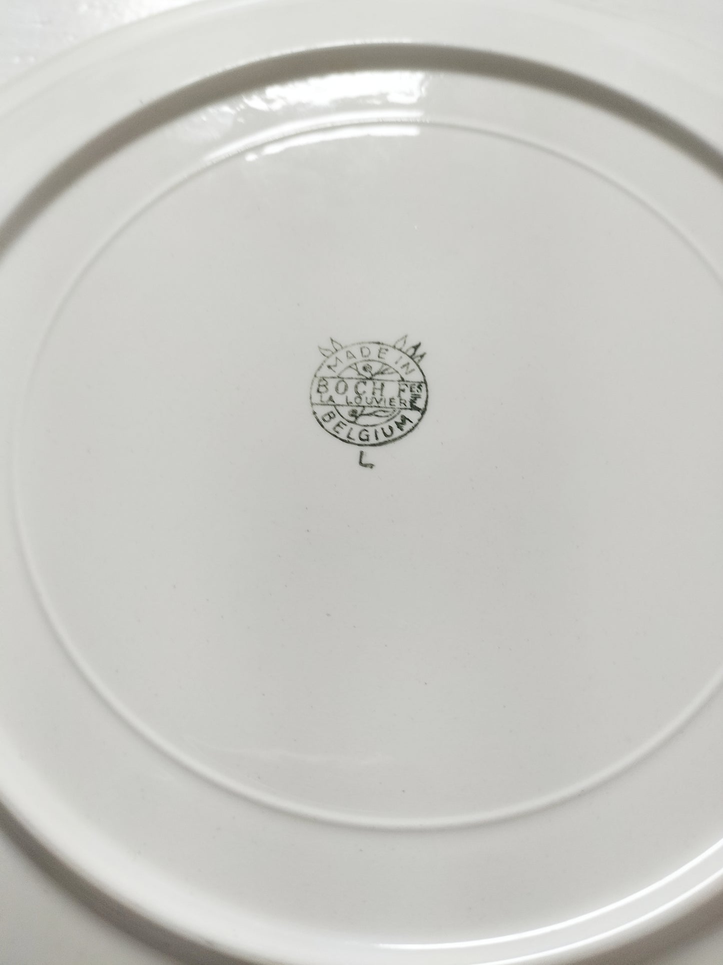 Trio assiettes plates Boch Atomic