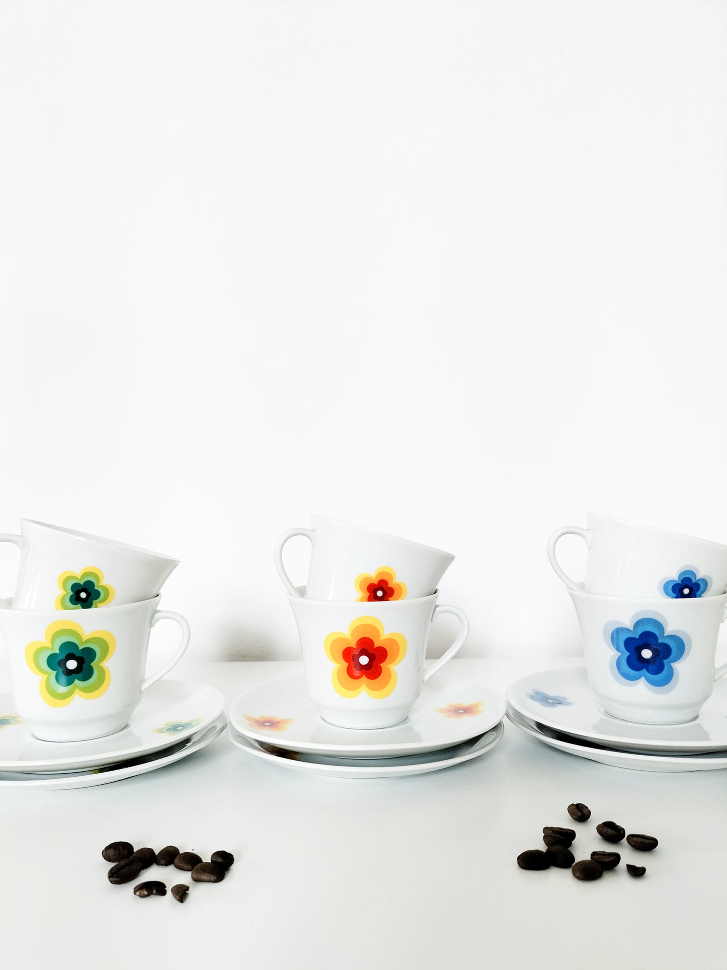 Duo de tasses à café et sous-tasses