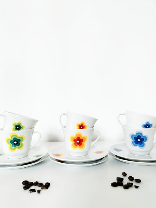 Duo de tasses à café et sous-tasses