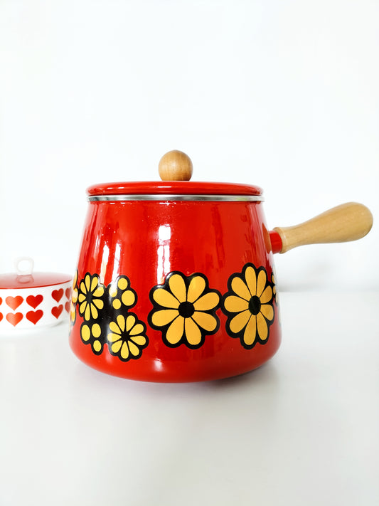 Poêlon émaillé vintage