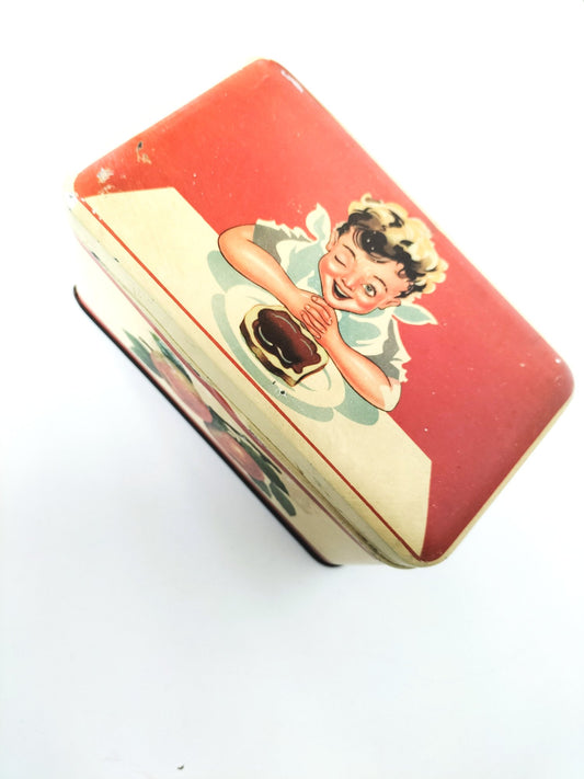 Ancienne boîte métallique publicitaire GFS