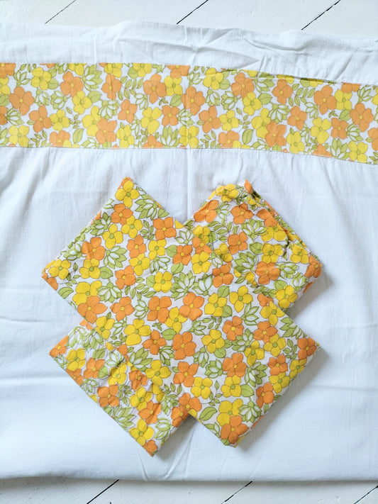 Ensemble taies d'oreiller et drap plat