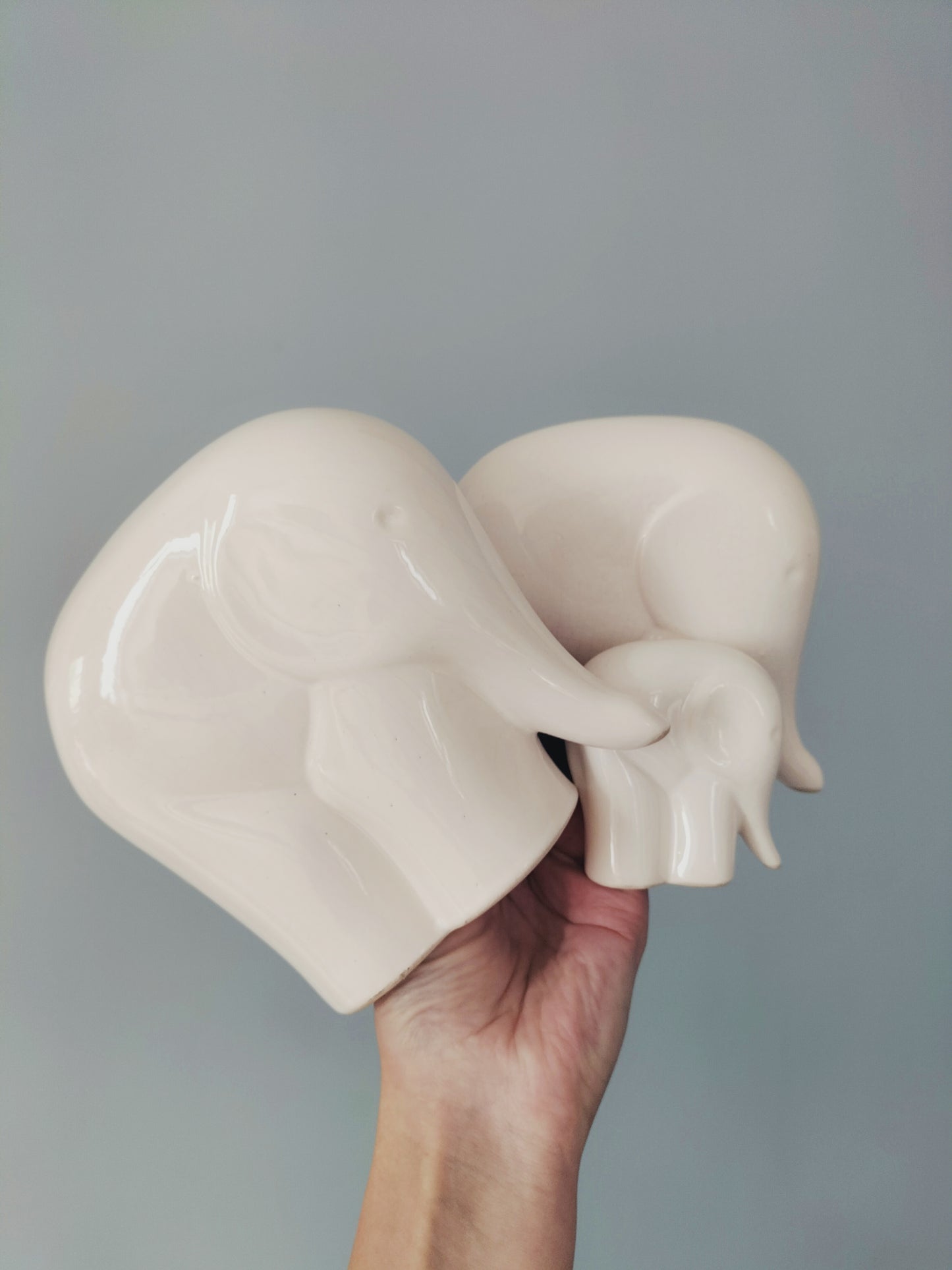 Trio d'éléphants en céramique