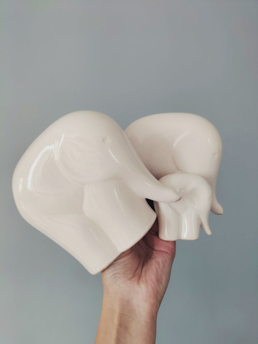 Trio d'éléphants en céramique