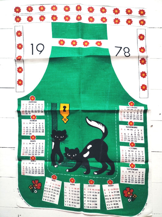 Torchon de cuisine calendrier 1978