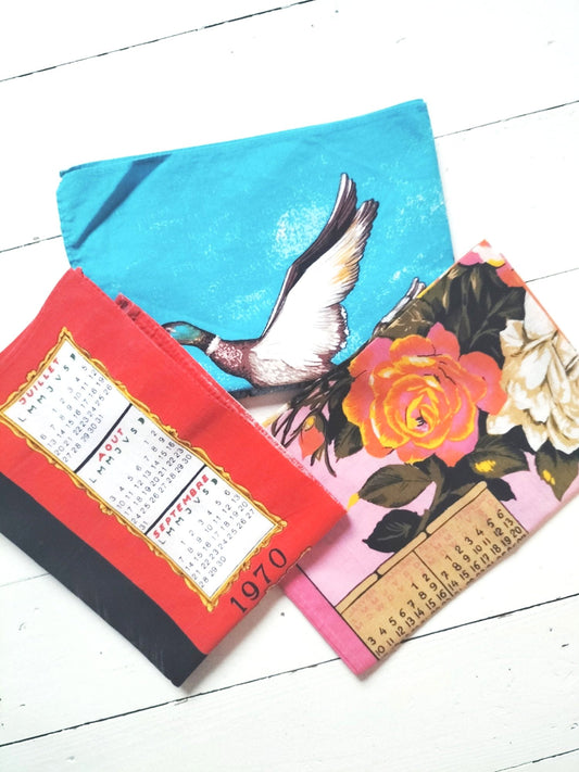 Trio de torchons de cuisine calendrier