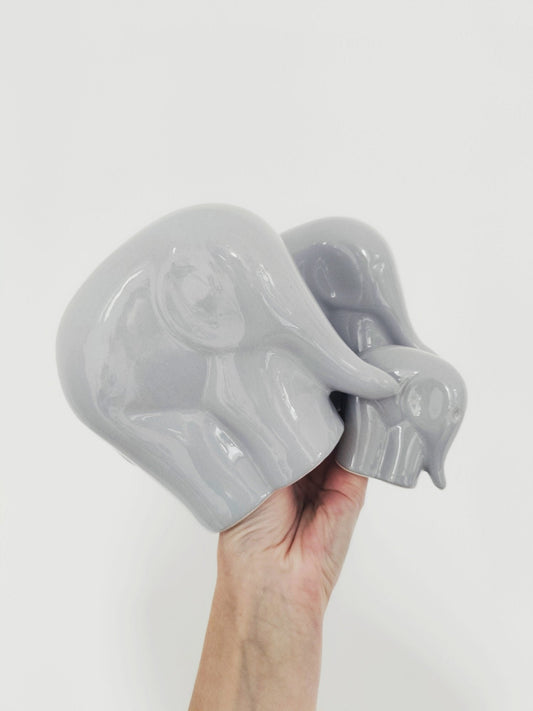 Trio d'éléphants en céramique