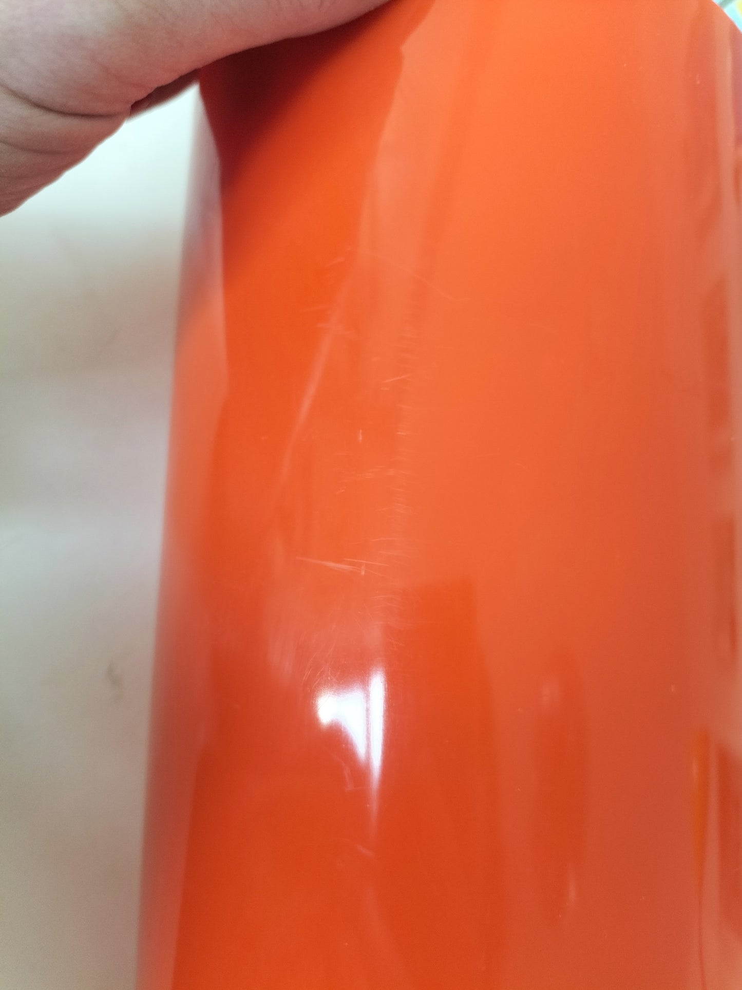 Grand vase vintage en plastique orange made in Holland (!réservé Albertine!)