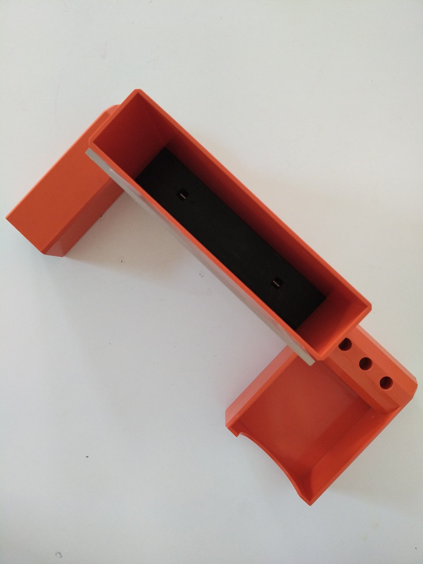 Organisateur de bureau vintage en plastique orange