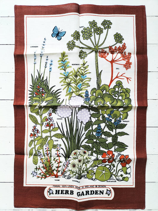 Torchon de cuisine "herb garden" en lin Ireland