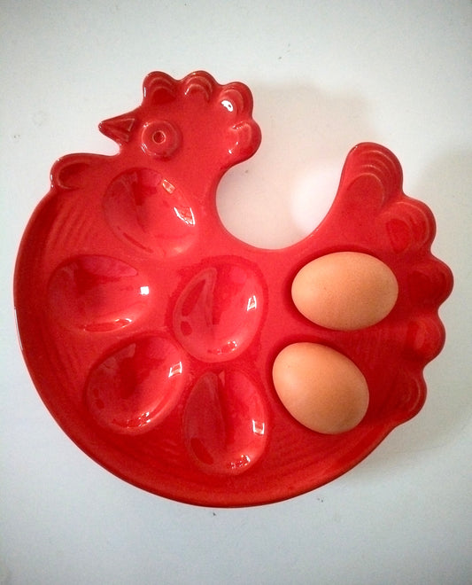 Plateau/ plat à œufs Waechtersbach poule