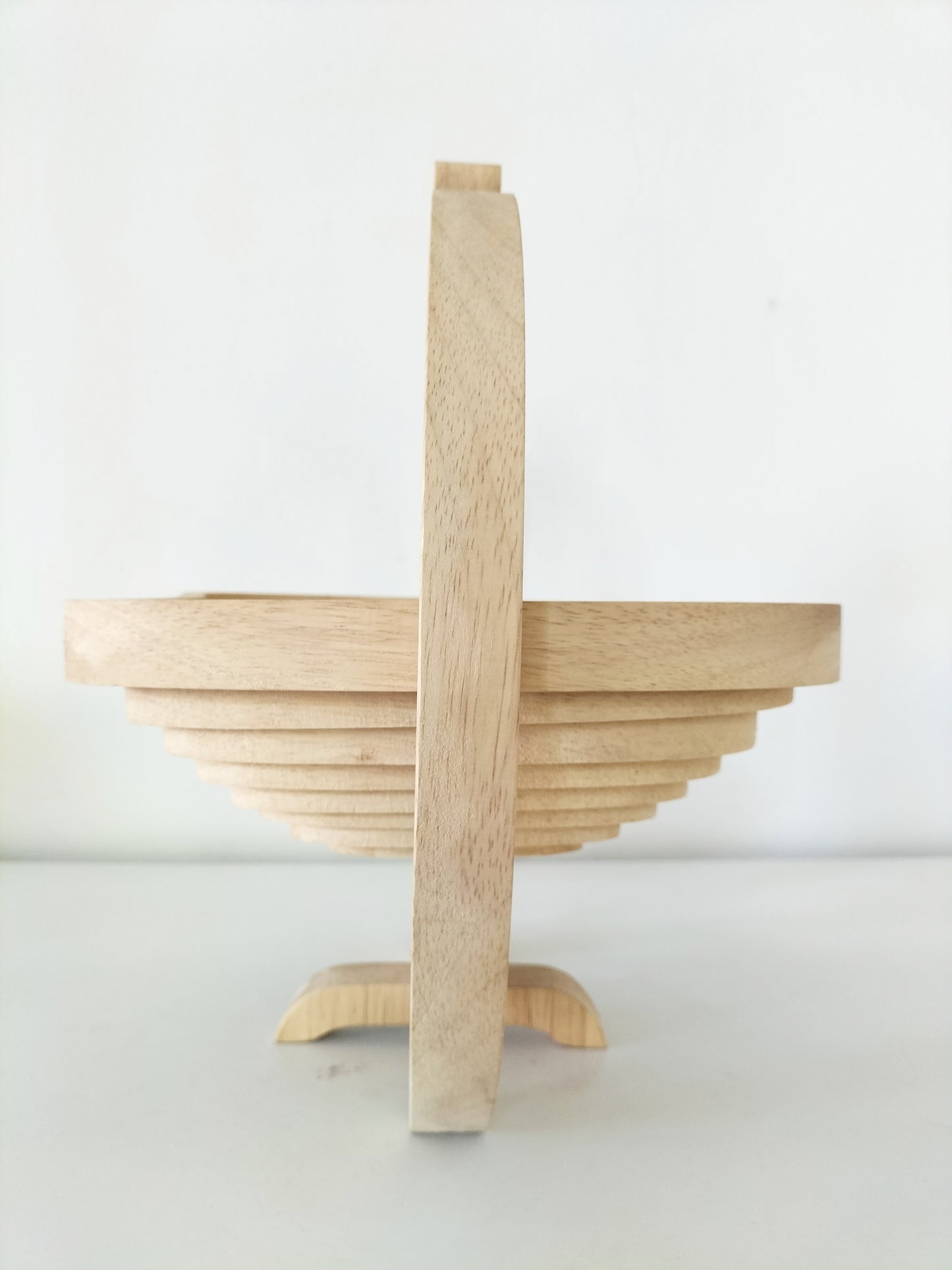Corbeille et dessous de plat pomme en bois