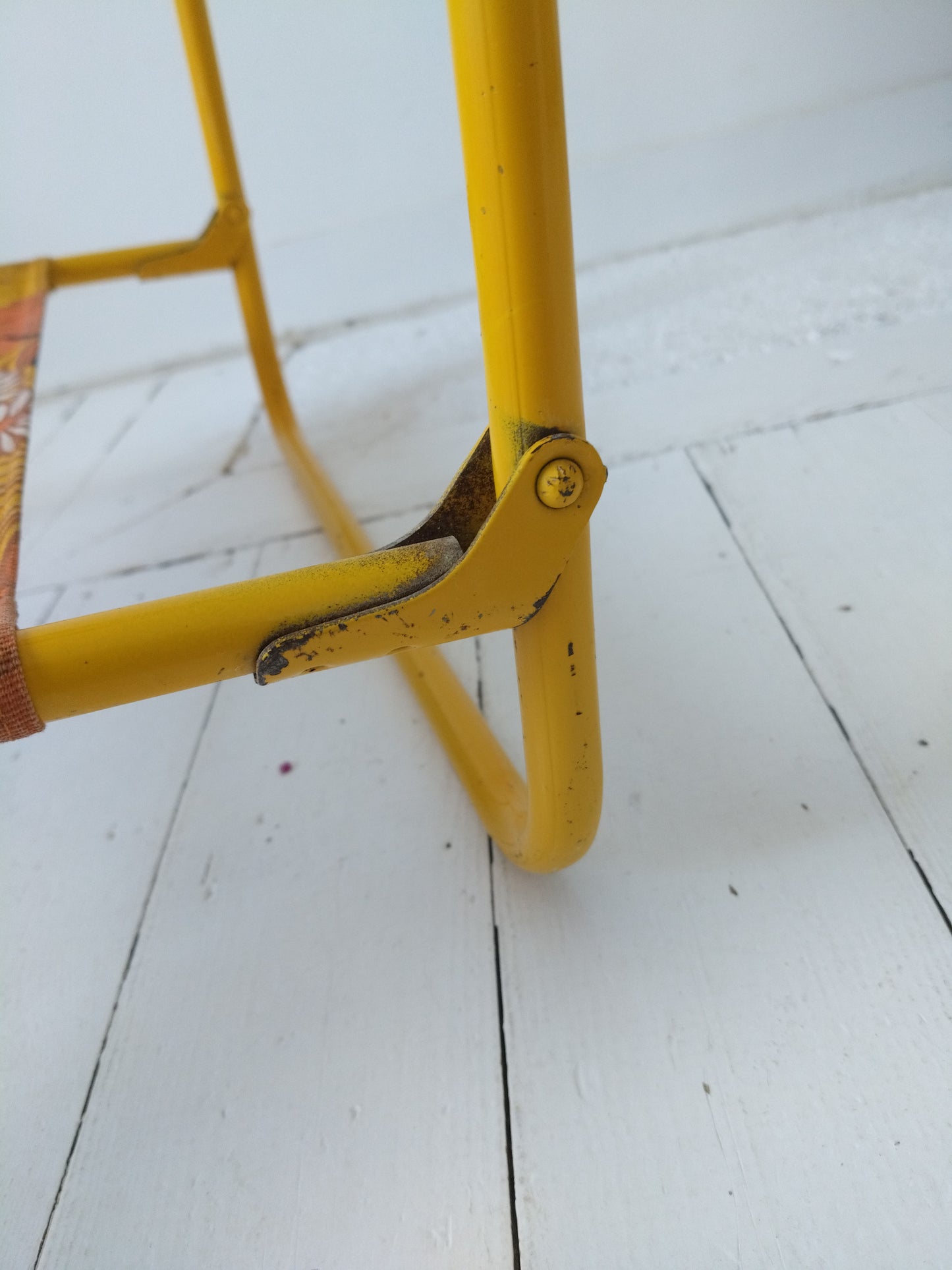 Chaise de plage pliante vintage flower power