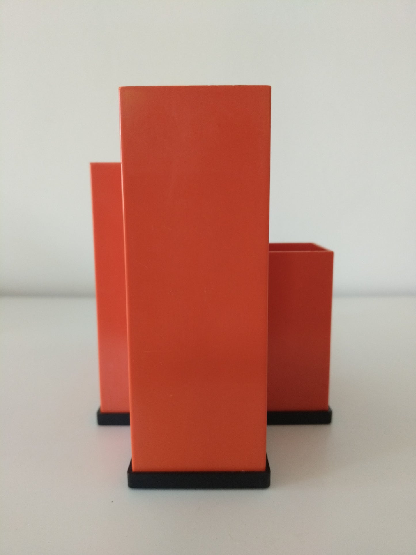 Organisateur de bureau en plastique orange Läufer W.Germany