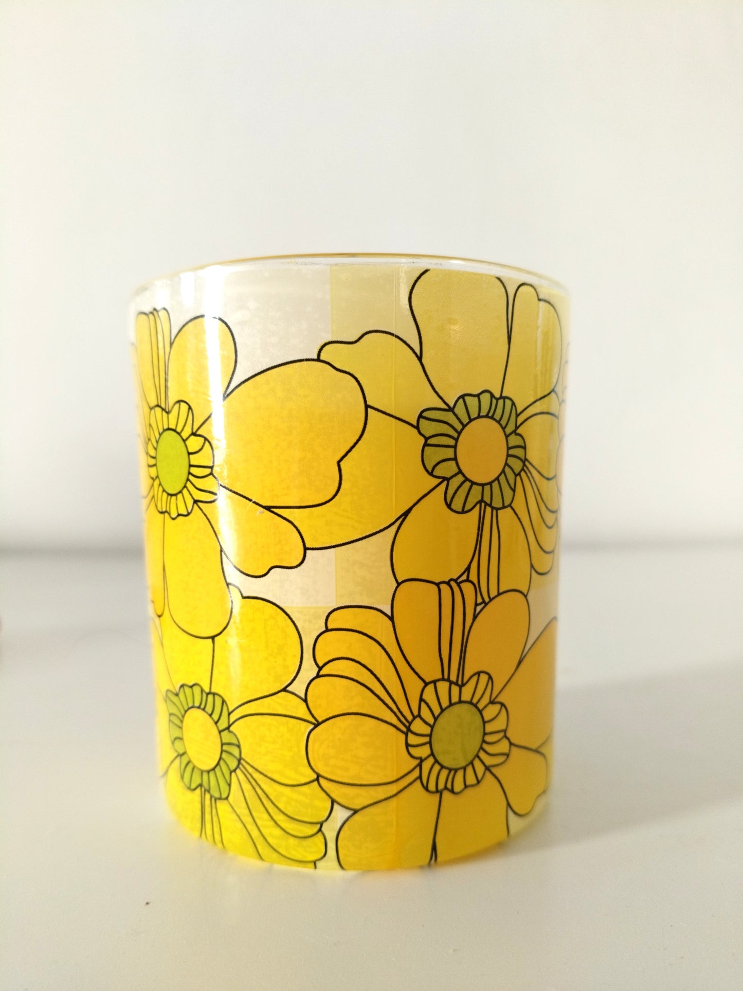 Bougie vintage flower power