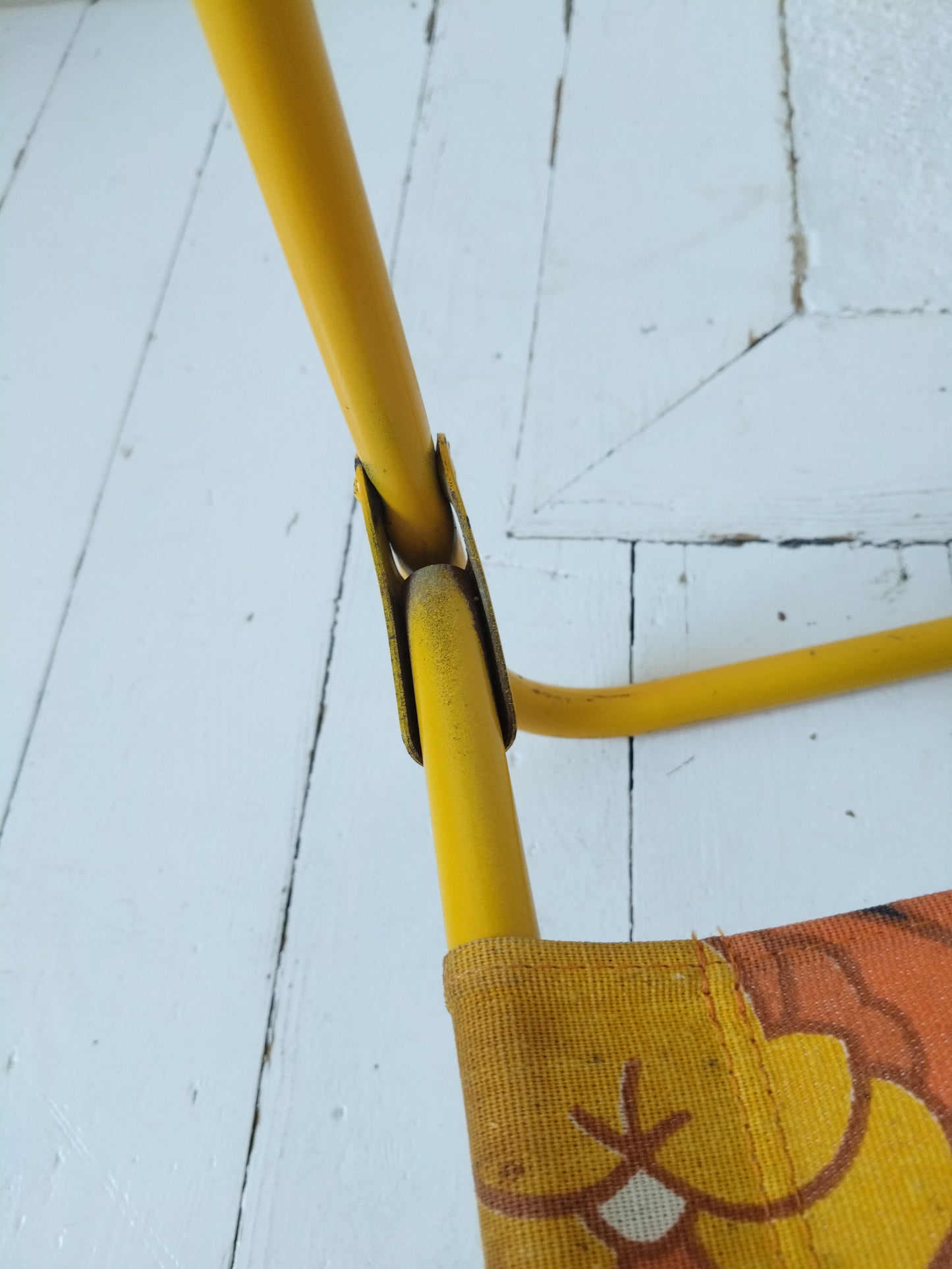 Chaise de plage pliante vintage flower power