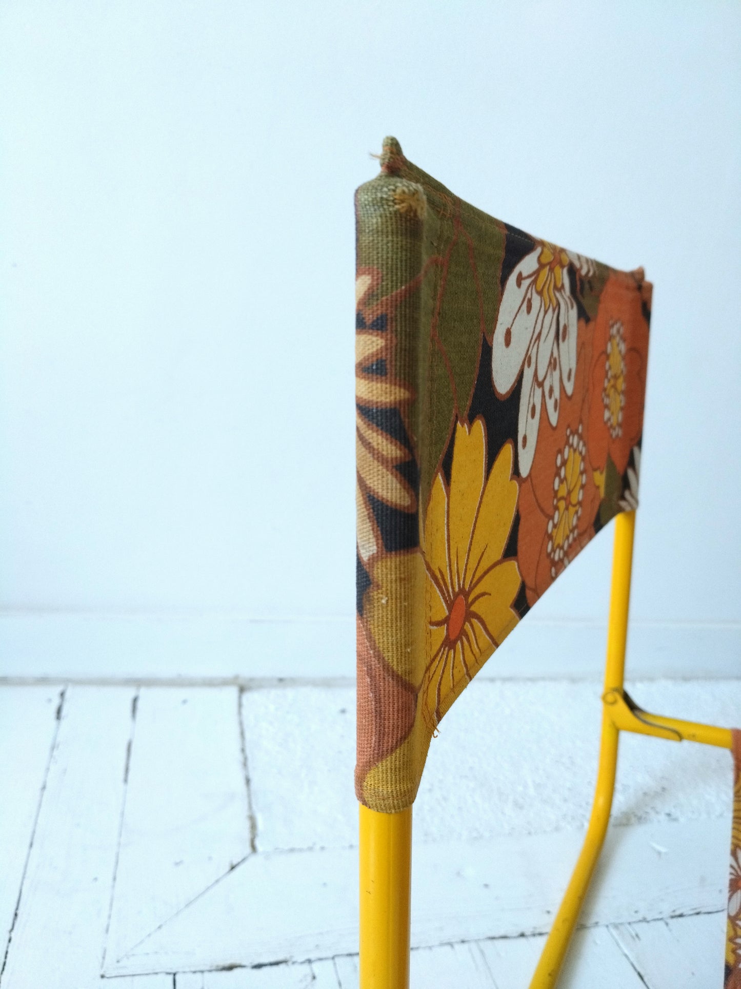 Chaise de plage pliante vintage flower power
