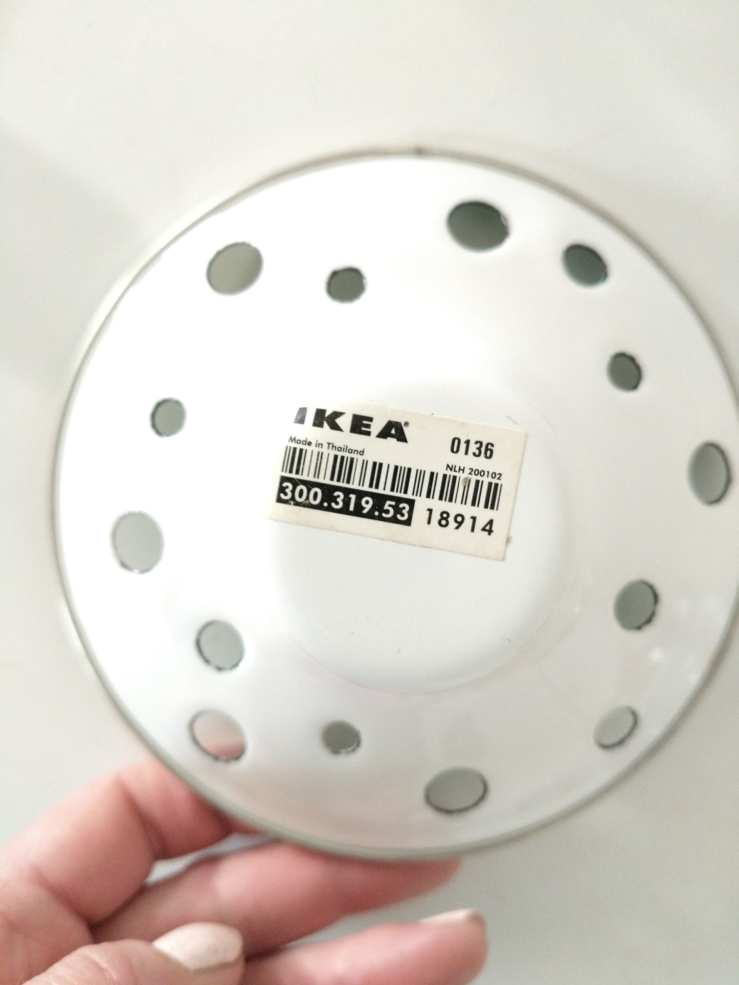 Bougeoir photophore en métal émaillé Ikea Emalj 2000's à l'unité - cetaitmieuxavant