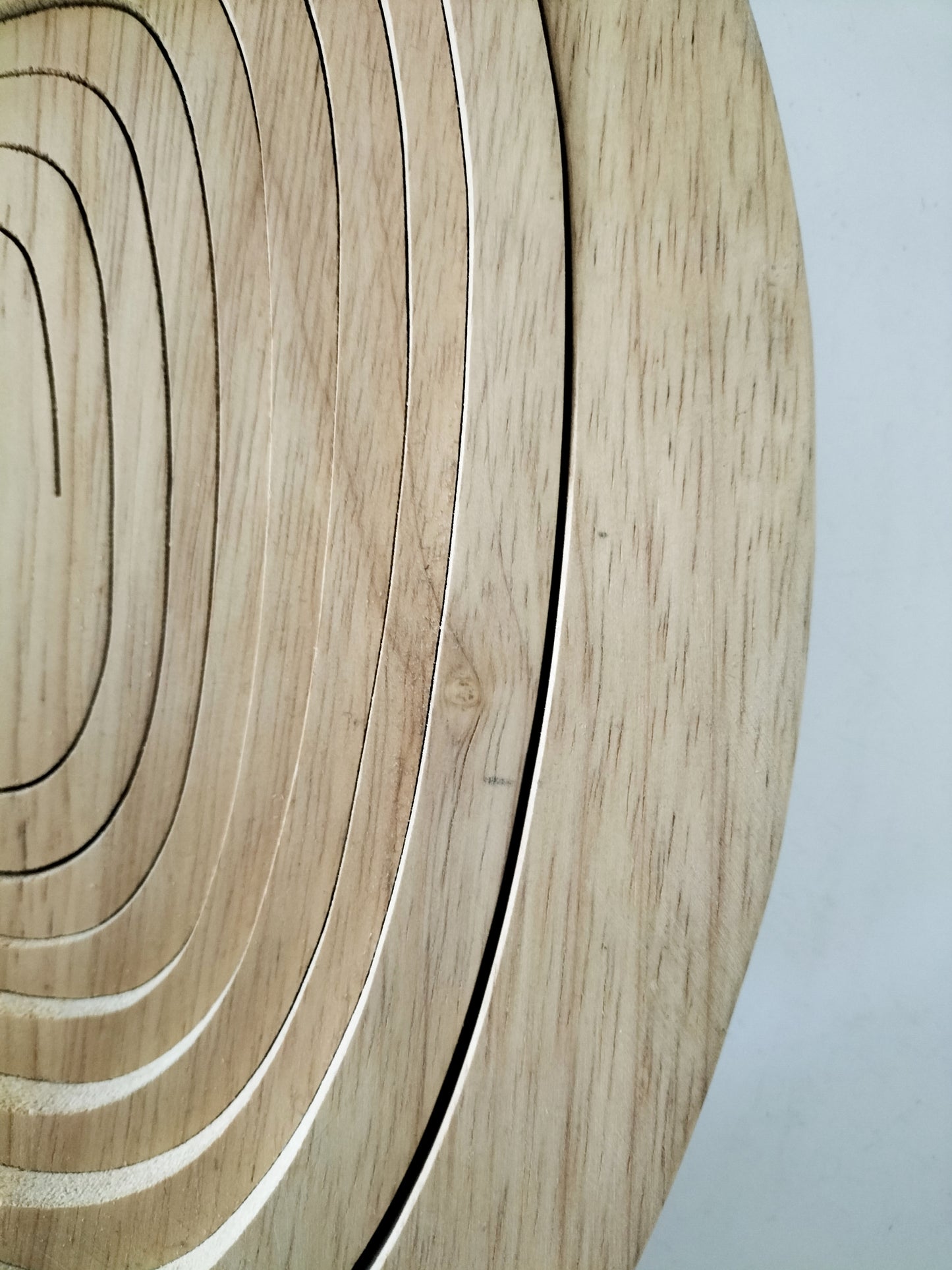 Corbeille et dessous de plat pomme en bois