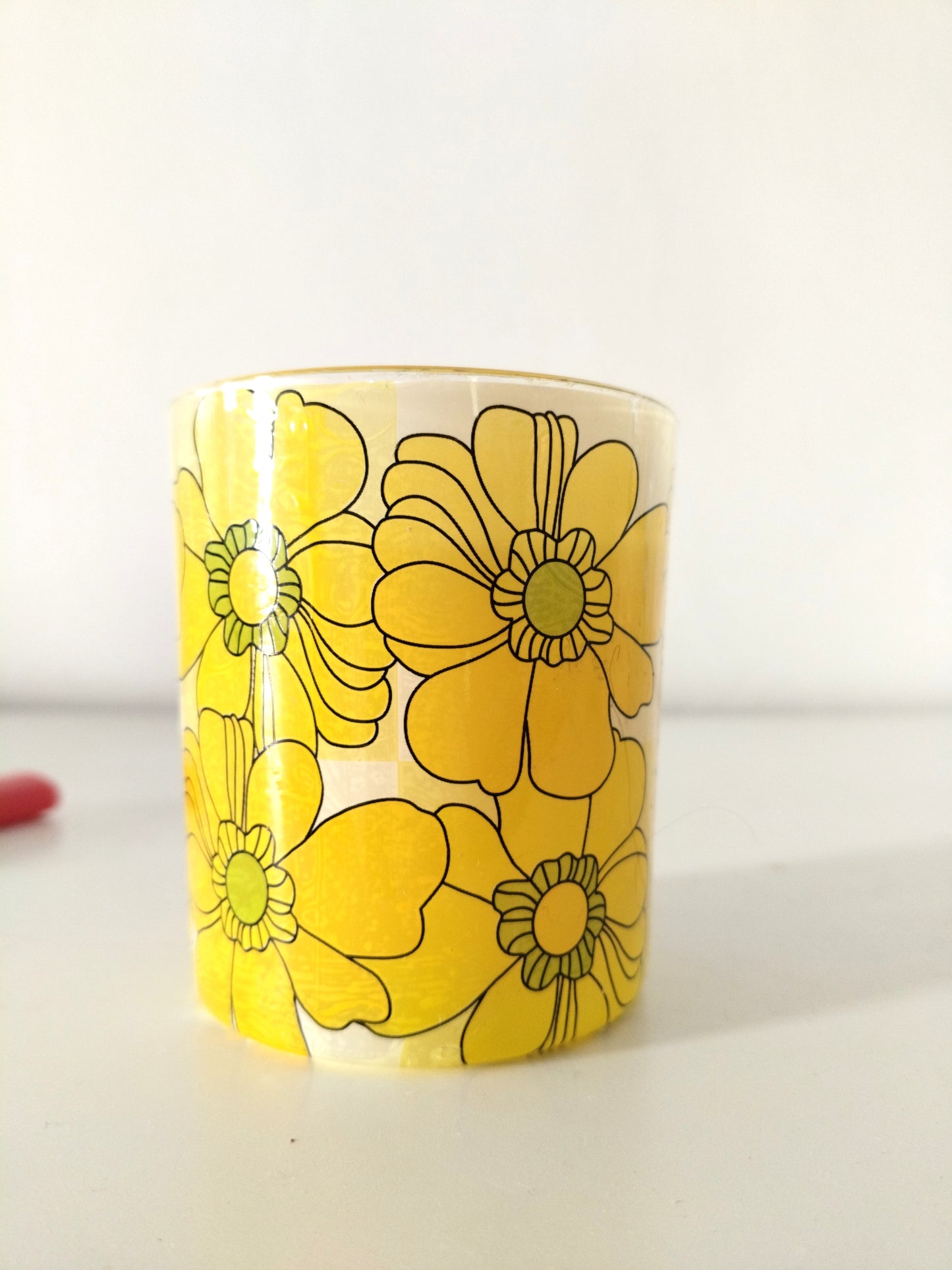 Bougie vintage flower power