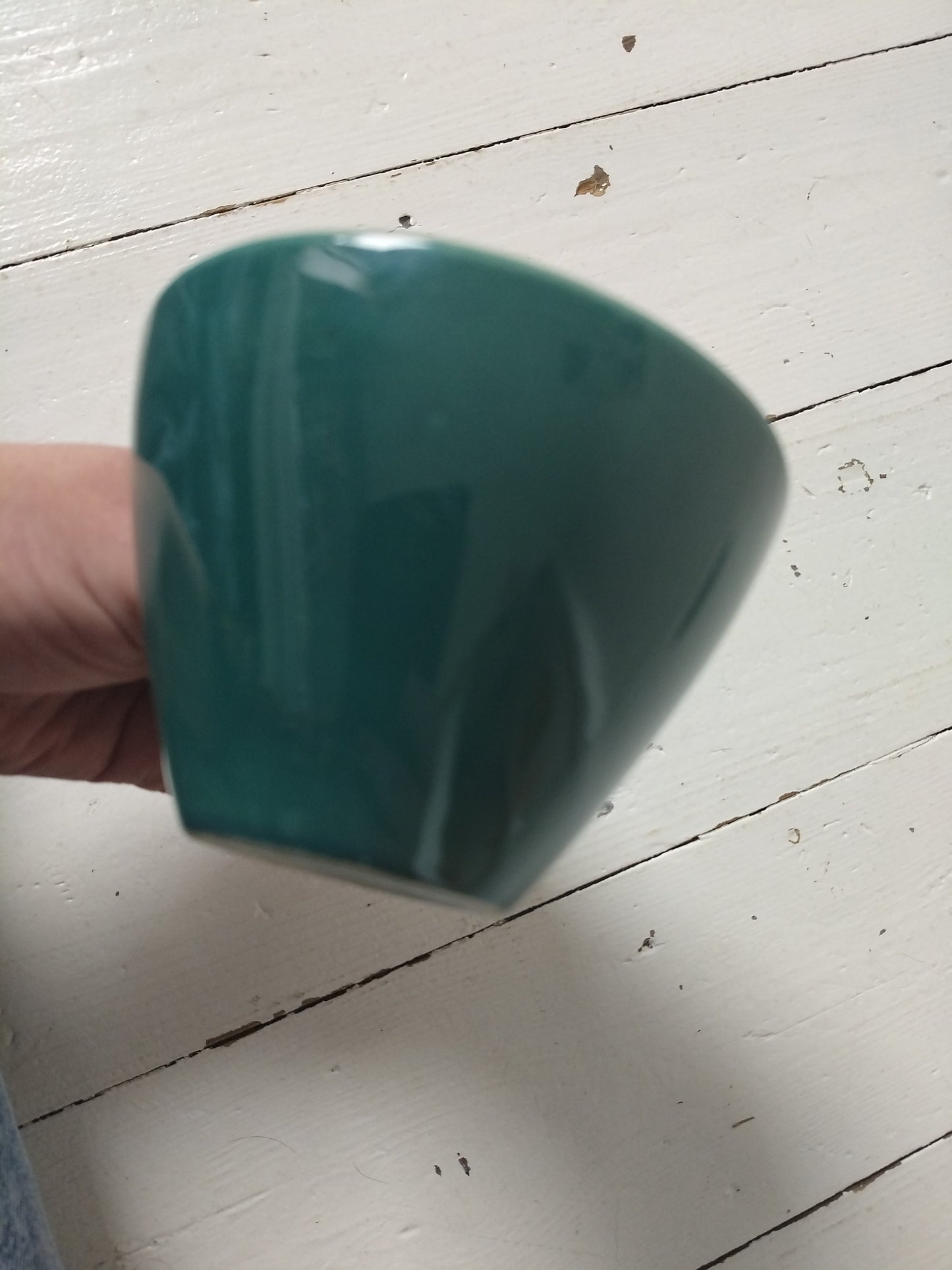 Ensemble 1 tasse verte + 1 soucoupe jaune Kéralux Boch La Louvière Miami Bicolore