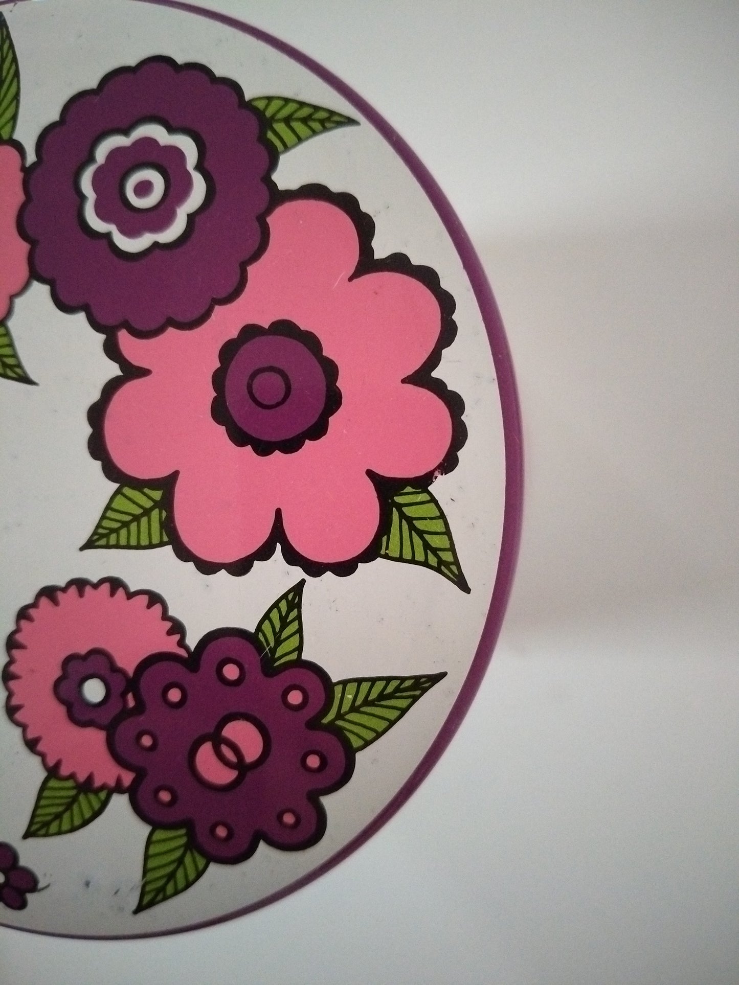 Boîte métallique flower power Baret Ware England