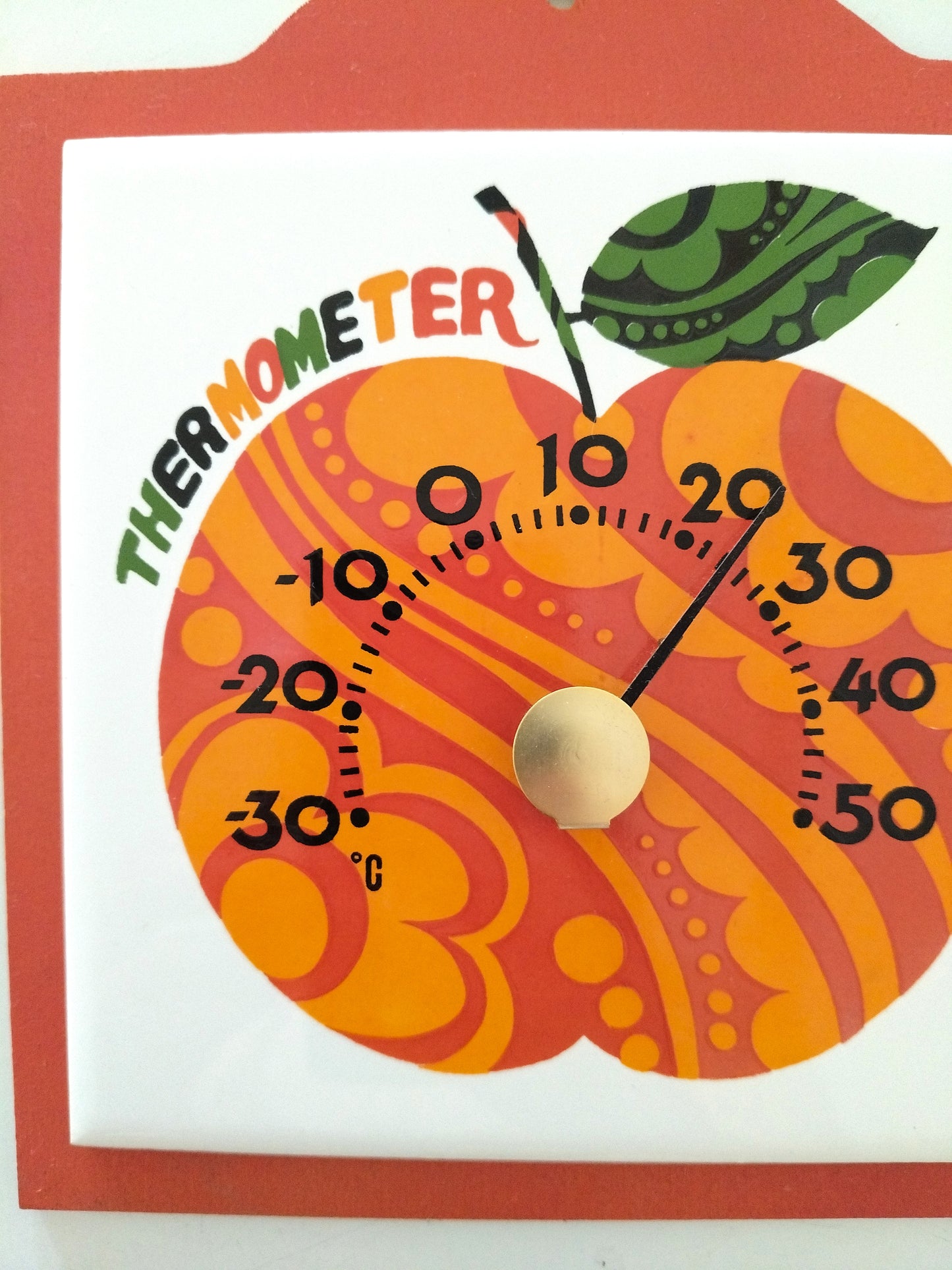 Thermomètre mural 🍎 bois et porcelaine